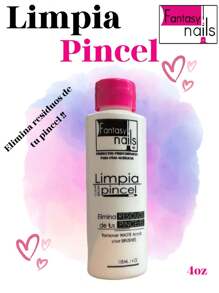 1 Pieza - 4 onzas Limpia Pincel de Uñas Acrilicas - Blanco - Ver 1