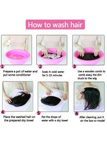 5 Inches Synthetic Invisible Fluffy Hair Pad Wig Cushion Comfortable High Temperature Fiber Insert Comb Increase Hair Style Tool - Multicolor - View 8