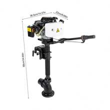 ZhdnBhnos LINSIE 4 Stroke 4HP Outboard Motor,Heavy Duty Outboard Motor Boat Engine W/CDI System,55cc Fishing Boat Engine Marine Engine,Tiller Control,Wind Cooling 4 Stroke JET PUMP Outboard Trolling Motor Heavy Duty Boat Gas Engine 4HP The Best Gift/Present For Family&Friends Happy Christmas - 黑色 - 查看 3