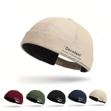 1 pieza Gorra melón sin ala de poliéster (fibra de poliéster) nueva, adecuada para todas las estaciones