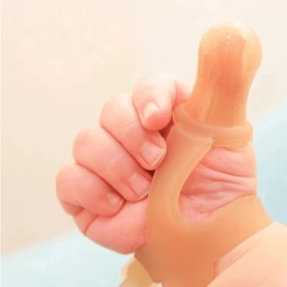 1 Pc Baby Silicone Teether Anti-Eating Finger Thumb Gloves Finger Orthosis Baby Sucking Finger Braces Bite Finger Braces