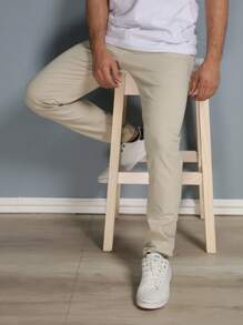 Men Pants - 杏色 - 查看 1