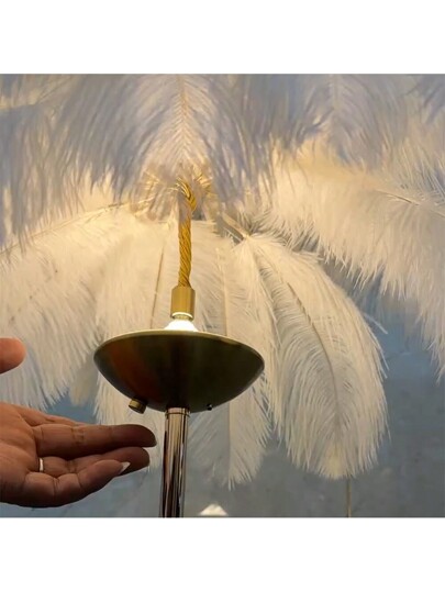 Rechargeable Feather Lamp Home Light, Living Room St ing Lamp, Romantic Wedding Aisle European Data Cable Set view 10