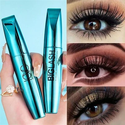 纤长睫毛膏 - 明显增加睫毛长度，持久配方，防水防晕染，深黑色