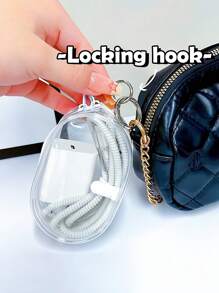 1pc Mini Portable Transparent Zipper Storage Bag, Multifunctional Jewelry Organizer For Earphones, Chargers, Keys, Rings, Clear Travel Accessories Pouch