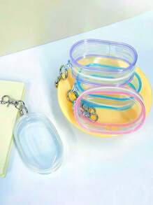 1pc Mini Portable Transparent Zipper Storage Bag, Multifunctional Jewelry Organizer For Earphones, Chargers, Keys, Rings, Clear Travel Accessories Pouch