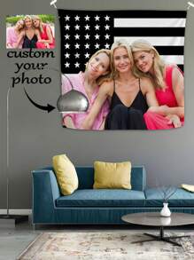 1pc Customizable Personalized Tapestry With Photos And Text, For Birthday, Wedding, Halloween, Christmas, Party, Father's/Mother's Day, Flag For Home Decor, Bedroom Aesthetics, Wall Art Lightweight Custom,Unique,Personalized Ideal Gifts For Him Her,Boyfriend,Dad,Girlfriend,Mom,Family,Friends,Pets For Anniversaries,For Valentine's Day,For Mother's Day,For Birthdays,For Children's Day,For Father's Day,Love,Soft,Comfortable,Elegant,Simple,Custom,Personalized,Unique,Ideal Gifts For Him,Ideal Gifts For Her,Him,Her,Boyfriend,Girlfriend,Dad,Mom,Family,Friends,For Anniversaries,For Mother's Day,For Birthdays,For Valentine's Day,For Graduation,For Father's Day,For Weddings,For Housewarming,Sofa,Bed,Car,Tea Room,Bedroom,Bathroom,Living Room,Dining Room,Customized Tapestry,Street Casual Chic - Nhiều màu - Xem 6