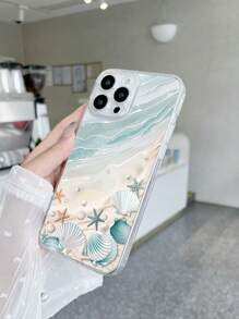1个透明TPU沙滩海边主题手机壳，适用于苹果/安卓手机，例如苹果6s-16 Pro Max、三星Galaxy A51-S25 Ultra 5G、红米Note 13、OPPO A54等。防水、防震、防摔、防刮，国际版，非国内版。 - 彩色 - 查看 2