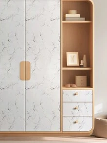 1卷黑白大理石接触纸花岗岩剥离粘贴壁纸适用于台面自粘防水加厚壁纸厨房浴室和家具 - 彩色 - 查看 3