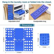 Shirt Folder Shirt Folding Board T Shirts Clothes Folder Durable Plastic Laundry Folders Folding Boards,Spring,Minimalist,Summer Tops - Blue - View 4