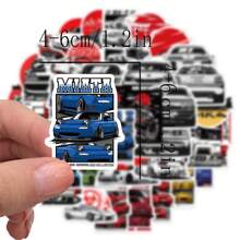 50 JDM Japanese Modified Racing Fashion Stickers For Customizing DIY Such As Water Bottles, Laptops, Guitars, And Skateboards - Easy To Peel Off, Detachable, And Reusable - Adding Color To Your Items Back To School