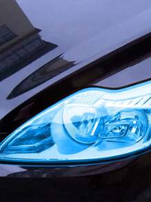 1/2pcs Headlight Tint Film, Easily Applicable Decorative Headlight/Taillight Tint Overlays - Blue - View 4