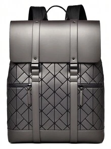 1 件全新升级男士背包，15.6 英寸笔记本电脑背包，多功能背包，大容量背包，翻盖设计 4 款可选，适合青少年男孩男士背包礼物男孩电脑英式翻盖背包复古格子印花电脑包抽绳翻盖口袋背包徒步旅行多功能户外便携时尚休闲男士背包度假胸包侧包挎包皮包流浪包腰包男士圣诞礼物情人节旅行必需品节日必需品书包露营旅行包贴纸夏季返校沙滩包海滩 - 彩色 - 查看 12