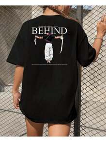 Traditional Japanese Manga Jujutsu Toji Fushiguro Left Behind Kaisen T-Shirt - 黑色 - 查看 3