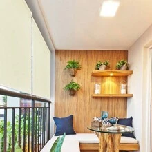 VA-Cerulean Side Pull Roller Blind - Clamp Roller Blind In 100x140cm / 140x140cm / 180x140cm / 100x240cm / 140x240cm / 180x240cm, Anthracite / Grey / Beige, Blackout Roller Blind, Outdoor Roller Blind, UV Protection, Privacy Screen For Balcony, Terrace And Garden - 米色 - 查看 7