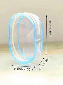 1pc Mini Portable Transparent Zipper Storage Bag, Multifunctional Jewelry Organizer For Earphones, Chargers, Keys, Rings, Clear Travel Accessories Pouch