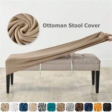 1PC Soft Velvet Bench Cover Spandex Elastic Long Stool Covers Removable Washable Ottoman Seat Protector For Dining Room Bedroom - Multicolor - View 1