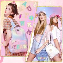 4/5/10/26pcs A-Z English Letter Chenille 2.28inch Iron On Sew On Patches Appliques For Clothes, Jackets, Hats, Books, Backpacks - Team Alphabet Self-Adhesive DIY Embroidered Fabric Stickers