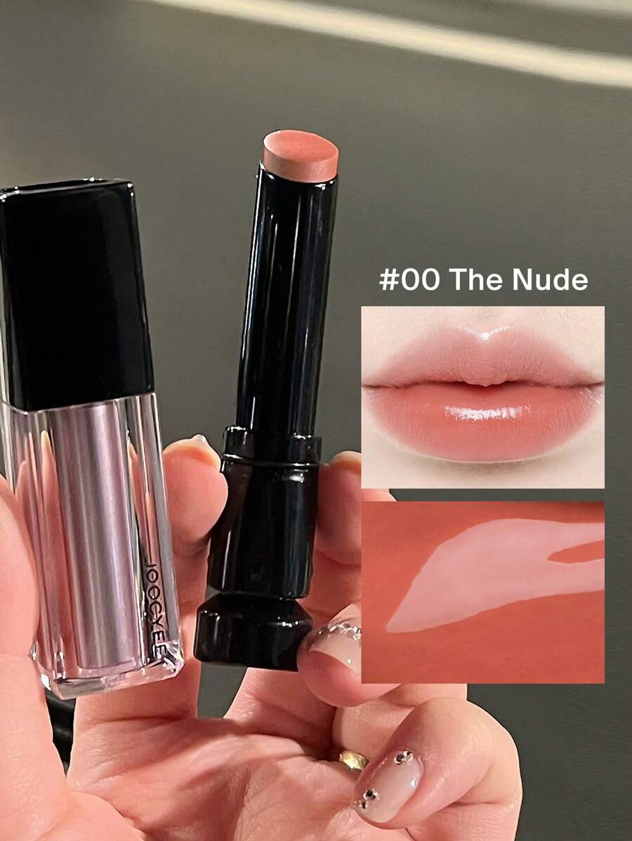 JOOCYEE Barra de labios hidratante de larga duración con brillo de esencia - 00 color original desnudo - Ver 1