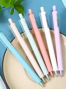 6 支学生简约优雅考试记号笔，带双圆珠笔，弹簧式，快干，按压式，适用于儿童学校、学习、家庭作业 - 彩色 - 查看 6