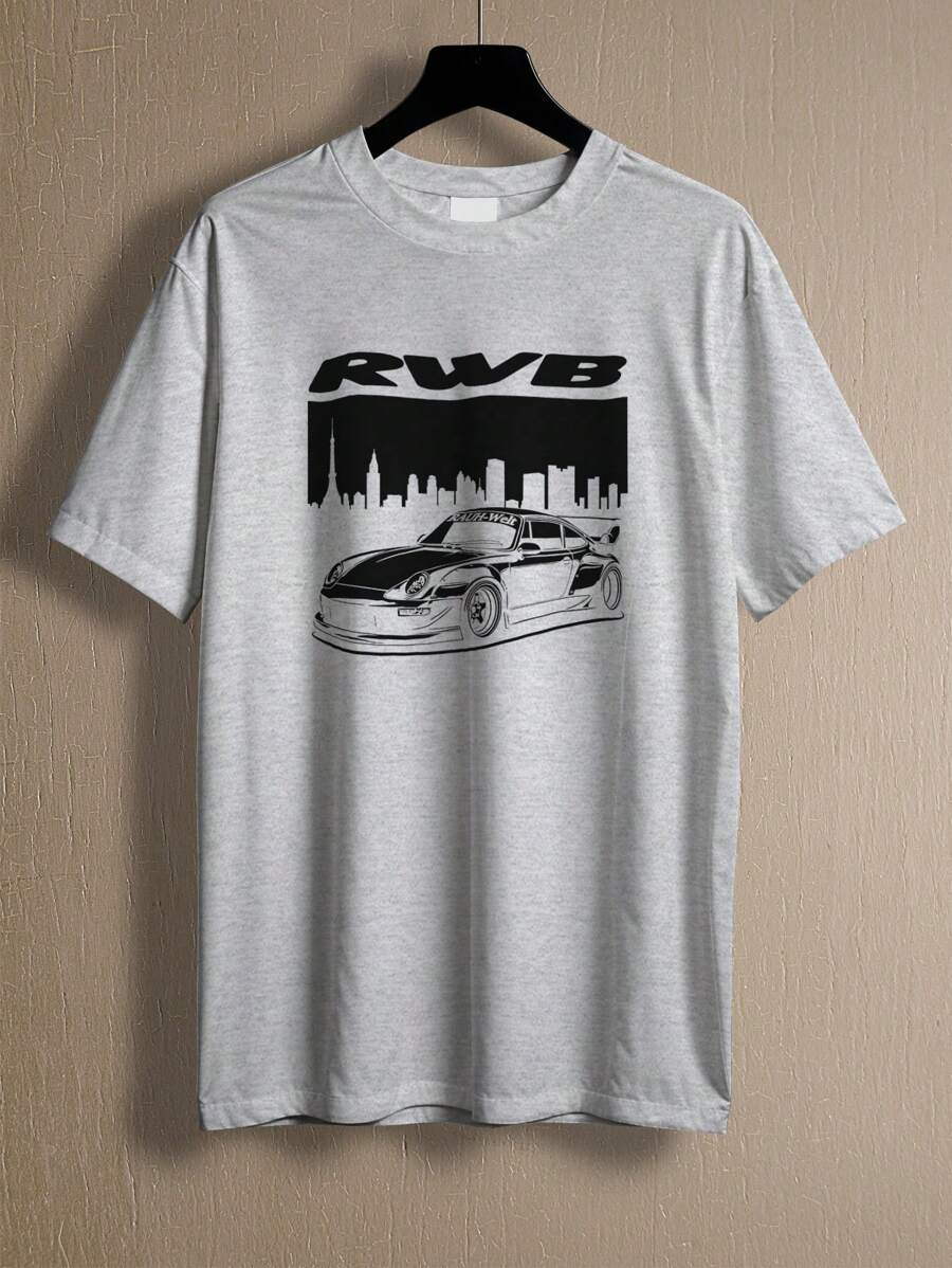 T-Shirt Sport Car 911 RWB Rauh-Welt Ref 4124 Fluxo FX - Grey - View 1