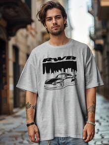 T-Shirt Sport Car  911 RWB Rauh-Welt Ref 4124 Fluxo FX - Grey - View 5