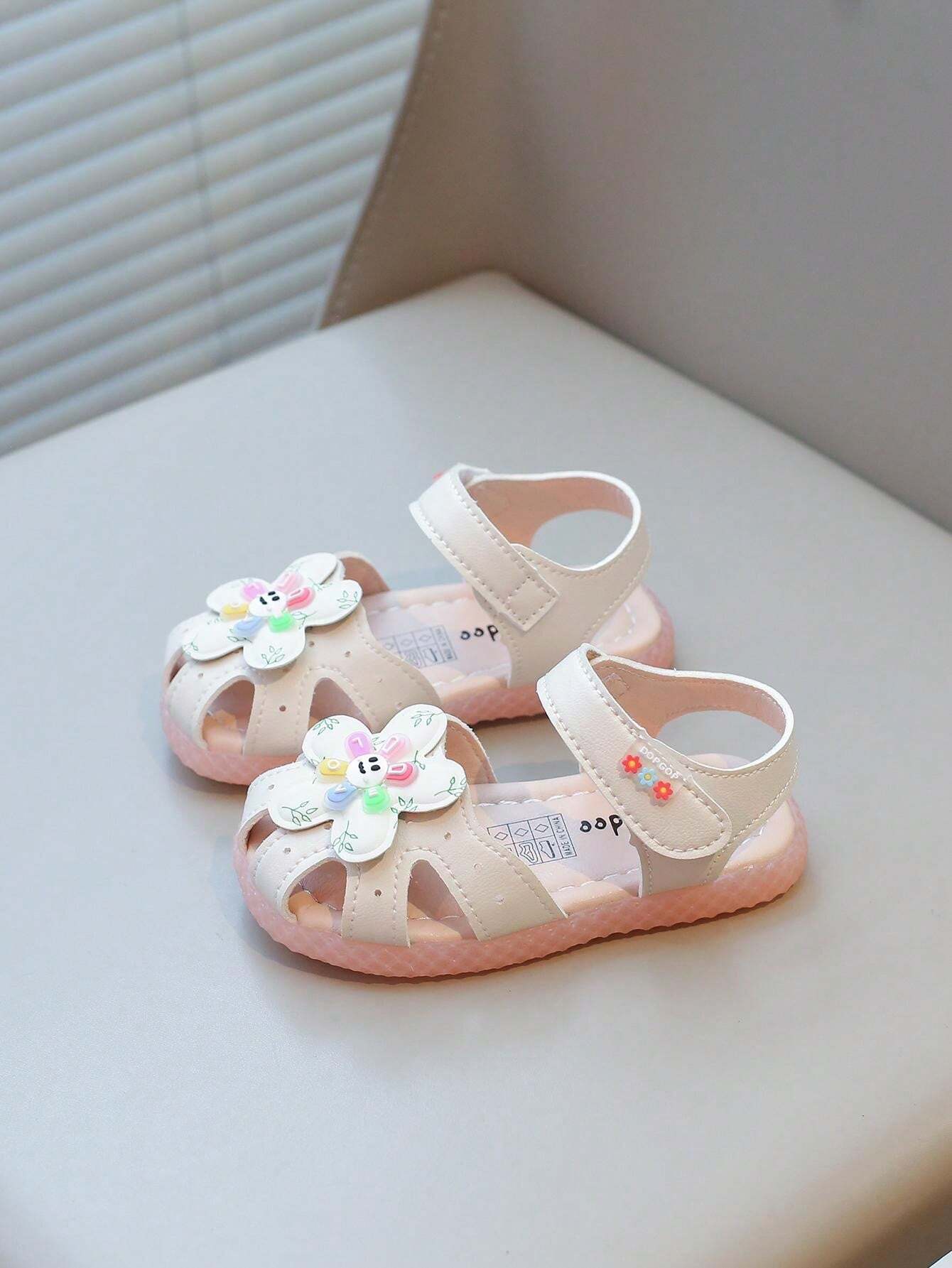 Cartoon Flower Soft Sole AntiSlip Indoor&Outdoor Toddler Girl Shoes