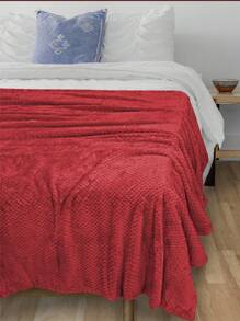Cobija de viaje Ultrasuave De Color Sólido Simple, Cobijas Ligeras Y Cómodas Para Descansar Al Mediodía, Frazada termica Disponibles En Varios ColoresI(130*160cm) - Rojo - Ver 6