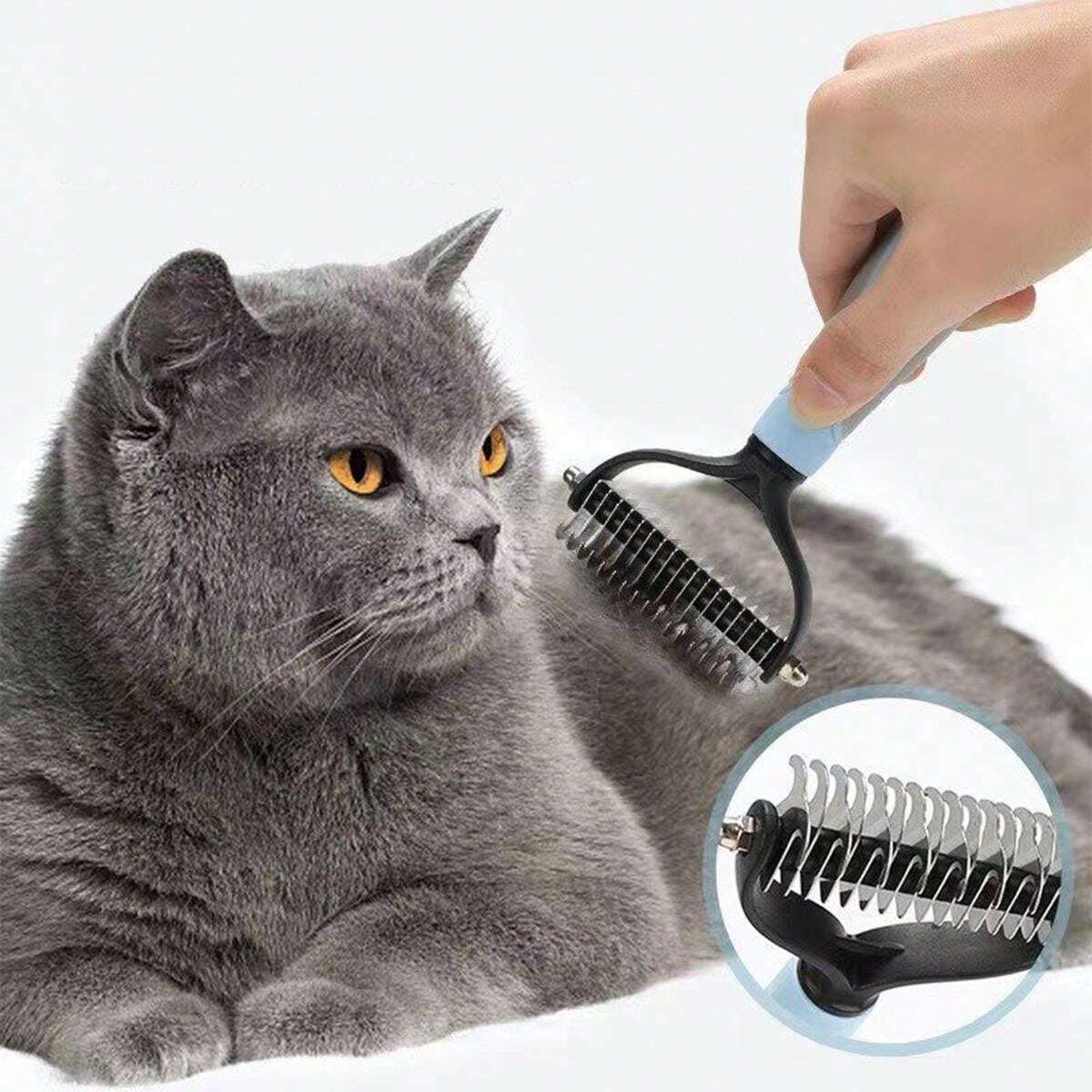 Brosse Démêlante Pour Chien Et Chat Zenopet - Dents Métal, Poignée Ergonomique, Toilettage Doux - 12