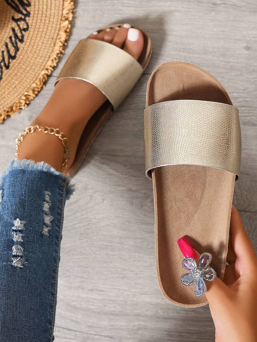 Thick Sole New Brand H Slippers Women, Fashion Casual Slippers, Outer Wear Roman Style Slip-On Slippers, Summer Slouchy Casual Black Comfortable Beige Brown Flat Embossed Slippers, Blogger Recommendation Desert Metis French Elegant Rhinestone Thick Bottom Wedge Sandals Women, Beach Shoes Summer New Fairy Style Slippers Women Shoes Love Assist French Style Low Heel Round Toe Ins Indoor Household Anti-Odor Anti-Slip Simple Outer Wear Slippers Valentines