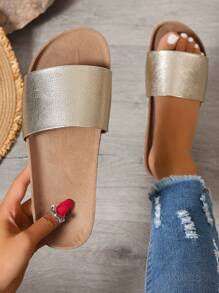 Thick Sole New Brand H Slippers Women, Fashion Casual Slippers, Outer Wear Roman Style Slip-On Slippers, Summer Slouchy Casual Black Comfortable Beige Brown Flat Embossed Slippers, Blogger Recommendation Desert Metis French Elegant Rhinestone Thick Bottom Wedge Sandals Women, Beach Shoes Summer New Fairy Style Slippers Women Shoes Love Assist French Style Low Heel Round Toe Ins Indoor Household Anti-Odor Anti-Slip Simple Outer Wear Slippers Valentines