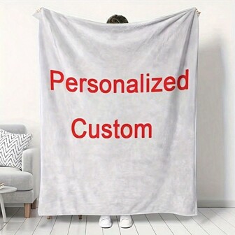 1pc Custom Blanket, Photo Printable, Custom Picture Blanket With Your Own Photo, Custom Memorial Mother Flannel Blanket For Mom, Dad, Family And Friends,Durable,Breathable,Lightweight,Washable,Funny,Cute,Love,Soft,Comfortable,Elegant,Simple,Custom,Personalized,Unique,Ideal Gifts For Him,Ideal Gifts For Her,Him,Her,Boyfriend,Girlfriend,Dad,Mom,Family,Friends,For Anniversaries,For Mother's Day,For Birthdays,For Valentine's Day,For Graduation,For Father's Day,For Weddings,For Housewarming,Sofa,Bed,Car,Tea Room,Bedroom,Bathroom,Living Room,Dining Room