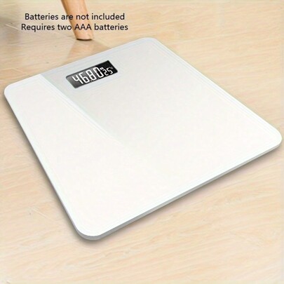 High-Accuracy Intelligent Body Scale - Compact Design, LCD HD Display, Battery Powered, Perfect For Home Or Dormitory Use, Black/White