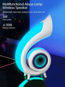Multi-Function Speaker With 7-Color Abyss Light, Bluetooth Speaker, G69 Colorful Atmosphere Lamp, Alarm Clock, Nightlight, High-Quality Audio