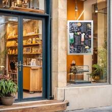 Magnetic A4 Paper Frame, Wall Mounted Photo Display Poster Hanger, DIY Bulletin Board Sticker - Silver - View 3