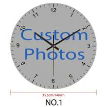 1 pieza Reloj de pared personalizado, personaliza tu foto en el reloj, regalo para tu familia, amigos, mascotas, amantes. Ornamental, exquisito, elegante, de alta calidad, moderno, colorido, diseño sencillo. Regalos personalizados únicos e ideales para él, ella, novio, novia, papá, mamá, familia, amigos para aniversarios, San Valentín, Día de la Madre, Día del Niño, cumpleaños, Día del Padre, graduación, bodas, inauguración de la casa, para el hogar, oficina, sala de estar, dormitorio, comedor, sala de té