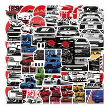 50 JDM Japanese Modified Racing Fashion Stickers For Customizing DIY Such As Water Bottles, Laptops, Guitars, And Skateboards - Easy To Peel Off, Detachable, And Reusable - Adding Color To Your Items Back To School