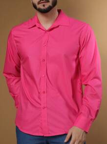 Men Shirts - Hot Pink - View 2