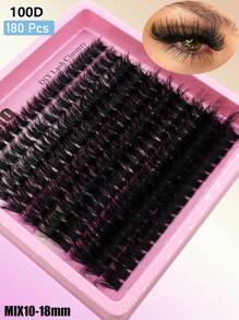 200 Peças Agrupamentos de Cílios Fofos 40D/60D/80D/100D/120D/160D/200D Cílios Grossos 5D 10-18mm Segmentados Falsos Cílios de Vison CC/C/D Encaracolados, Agrupamentos de Cílios, Cílios Individuais, Cílios, Cílios Falsos