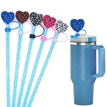 1pc/5pcs/12pcs Letter And Pink Straw Covers Cap For Tumblers Cup,Cute Silicone Straw Topper Accessories For 10mm Drinking Straw Tip Covers- Durable, Easy To Clean, And Reusable Straw Toppers For Hot And Cold Beverages