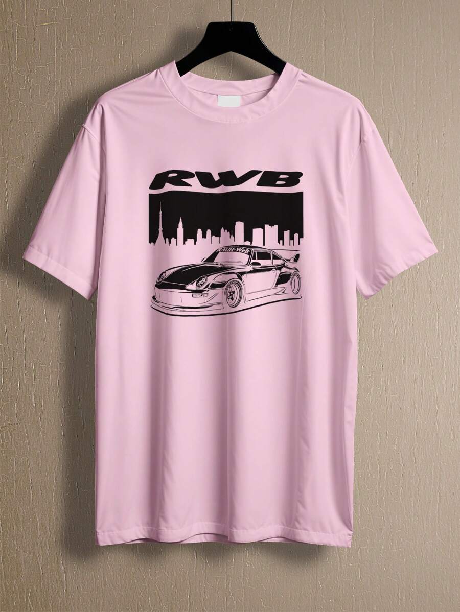 T-Shirt Sport Car 911 RWB Rauh-Welt Ref 4124 Fluxo FX - Baby Pink - View 1