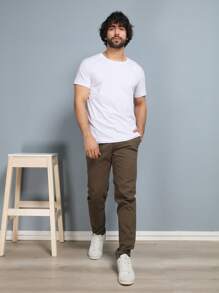 Men Pants - Army Green - View 9
