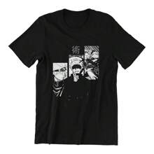 Anime T-Shirt Jujutsu Satoru Kaisen Gojo Unisex 100% Cotton Streetwear New Release Shipping Various Colors!! - màu đen - Xem 1