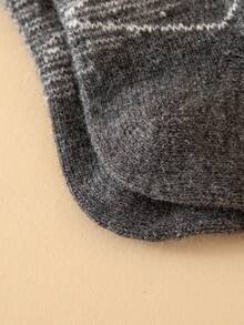 5 双男士羊毛袜，保暖袜，运动袜，中长袜，柔软男士袜子，时尚袜子，适合秋冬穿着 - 彩色 - 查看 5