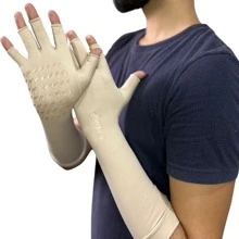 Luva Longa Com Proteção Solar Máxima UV50+ Dermatologico