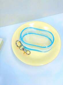 1pc Mini Portable Transparent Zipper Storage Bag, Multifunctional Jewelry Organizer For Earphones, Chargers, Keys, Rings, Clear Travel Accessories Pouch