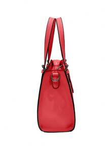 MILANO Genți Tote Femei Piele Pu Minimalist Silențios Lux La modă Afaceri Casual Culoare uni Capacitate mare Pentru Muncă Călătorii Geantă pentru cărți Întâlnire Decorare metalică Înaltă Calitate Capacitate mare 28cm*10 Cm *22cm