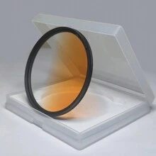 Leichter kreisförmiger Gradverlaufsfilter, Gradverlauf Orange, DSLR Kamera Linsenfilter, Linseneffekt, Landschaftsfotografie, Himmel Aufnahme, Aluminiumlegierungsrahmen, erhältlich in Linsendiameter 40.5mm/49mm/52mm/55mm/58mm/62mm/67mm/72mm/77mm/82mm