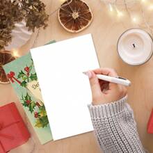 12pcs/Set Merry Christmas Vintage Postcards With Reindeer Design For Girls,Christmas Decor,Christmas Gift - Multicolor - View 6