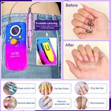 Electric Nail Drill Machine, Electric Nail Drill Machine, 35000RPM Professional Efile Nail Drill Kit, Electric Nail File For Acrylic Nails Gel Nails, Toenail Grinder Manicure Pedic - View 6